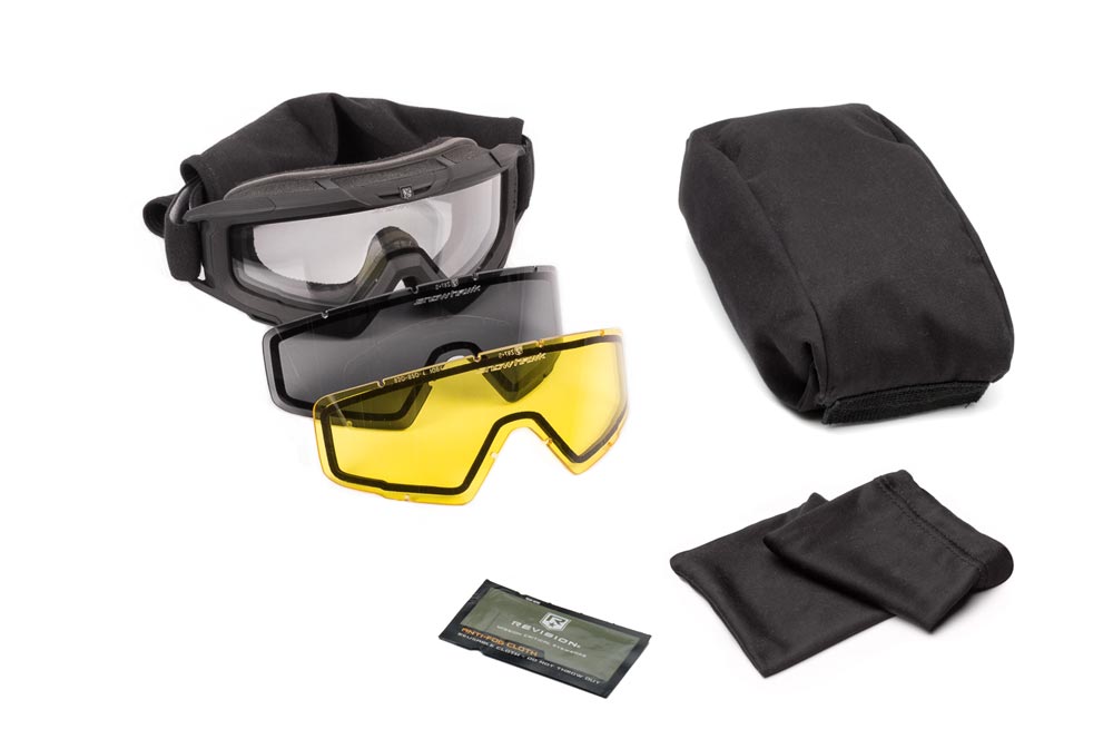 Snowhawk Deluxe Kit Goggles Black Yellow